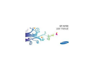 Samsung GT-I5700 Mobile Phone User Manual - cover page