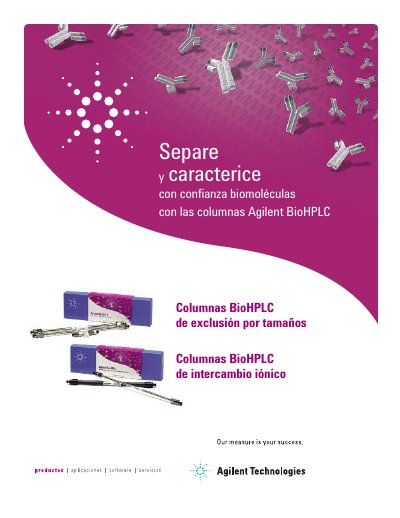 Agilent Technologies BioHPLC Column Portfolio Brochure