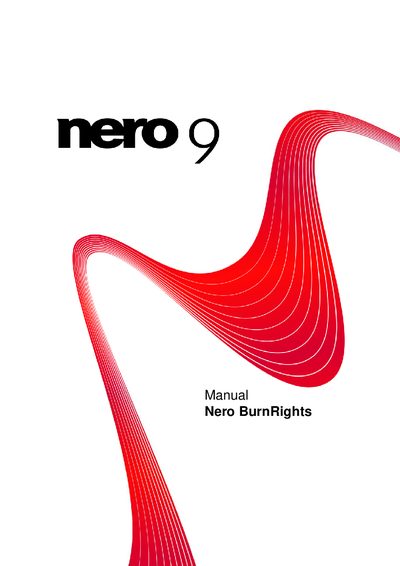 Nero BurnRights Software Manual - cover page