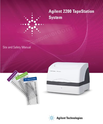 Agilent 2200 TapeStation System Site and Safety Manual