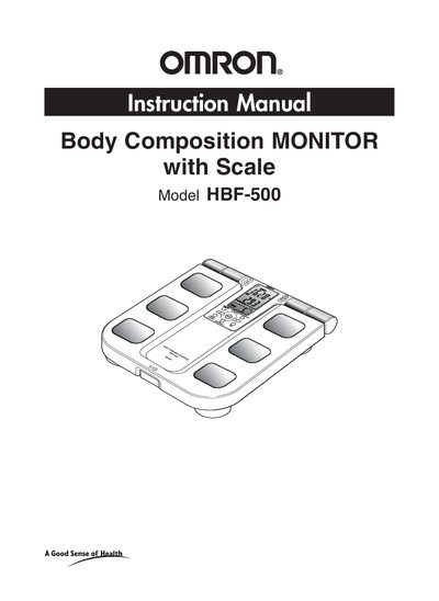 Omron HBF-500 Body Composition Monitor with Scale Instruction Manual - cover page