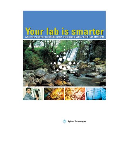 Agilent Technologies WEEE/RoHS/ELV Compliance Brochure - cover page