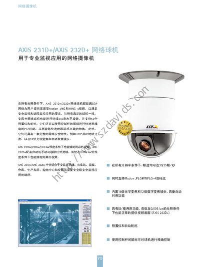 Axis 231D+ / 232D+ Network Camera User Manual - cover page