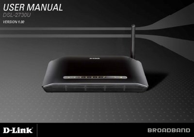 D-Link DSL-2730U User Manual - cover page