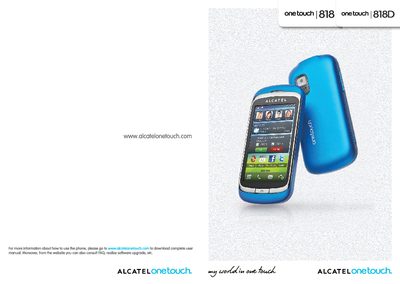 Alcatel One Touch 818D User Manual - cover page