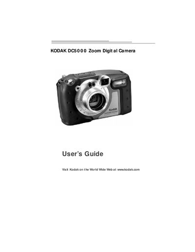 Kodak DC5000 Zoom Digital Camera User Guide