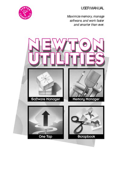 Apple Newton Utilities User Manual - cover page