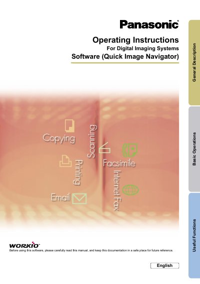 Panasonic Quick Image Navigator Operating Instructions - cover page