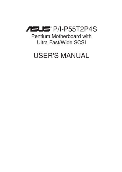 ASUS P/I-P55T2P4S Motherboard User Manual