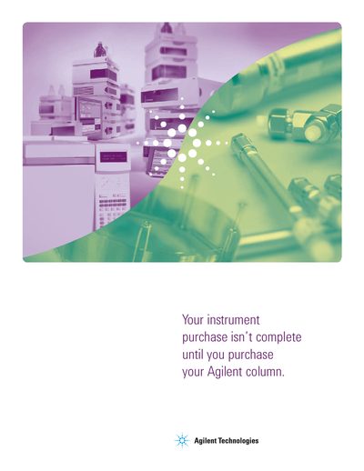 Agilent Column Selection and Welcome Discount Brochure - cover page