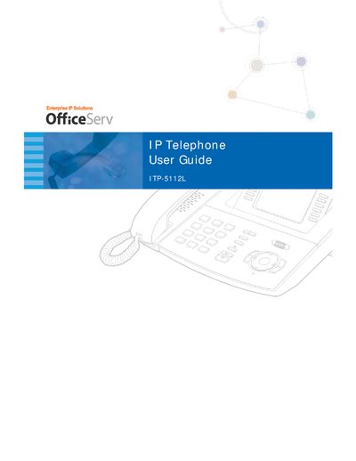 OfficeServ ITP-5112L IP Telephone User Guide - cover page