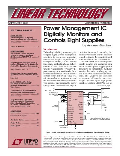 Linear Technology LTC2978 Octal Power Management IC Datasheet - cover page