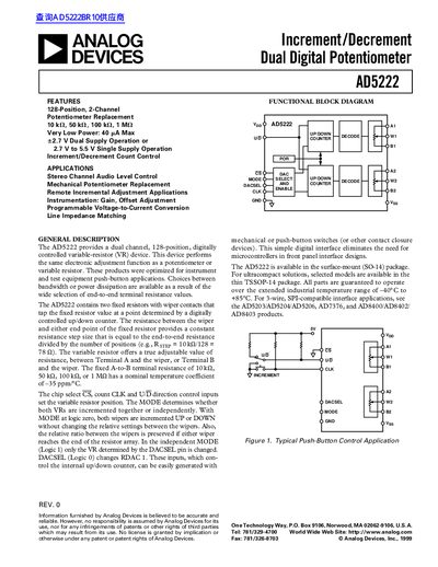 ANALOG DEVICES AD5222 handbook (1) - cover page