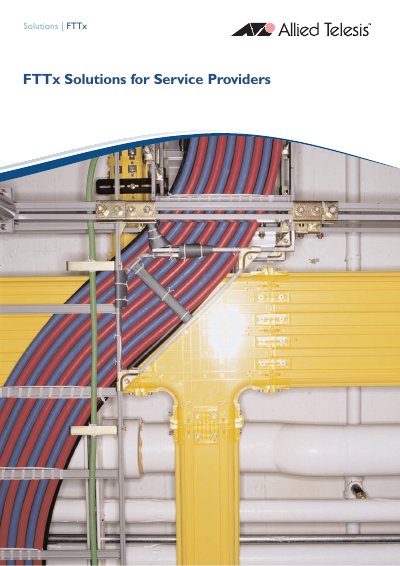 Allied Telesis FTTx Solutions for Service Providers Guide - cover page
