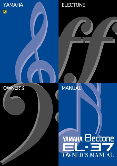 Yamaha EL-37 Electone User Manual - cover page