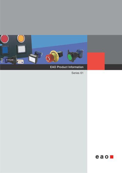 EAO Series 61 Switches and Indicators Product Handbook - cover page