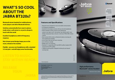 Jabra BT320s User Manual - cover page