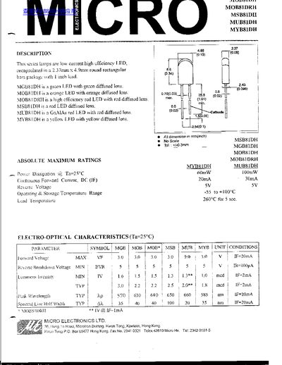 MICRO MOB81DRH MSB81DH MUB81DH MYB81DH  - cover page