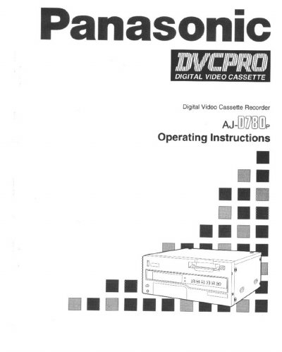 Panasonic AJD780P Manual - cover page