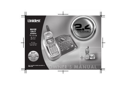 Uniden DCX640 Cordless Telephone User Manual