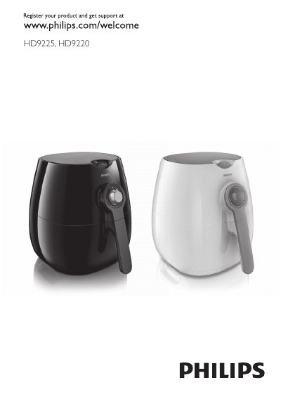 Philips HD9225/HD9220 Airfryer User Manual - cover page