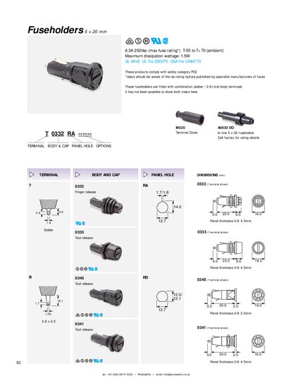 Arcolectric Fuseholder Handbook - cover page