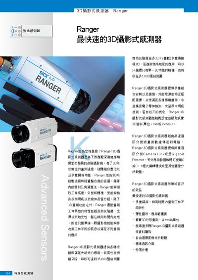 Ranger 3D Sensor User Manual - cover page