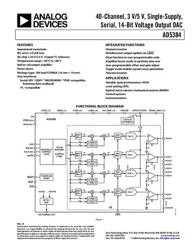 Analog Devices AD5384 Datasheet - cover page