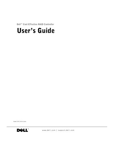 Dell CERC SATA1.5/6ch User Guide - cover page