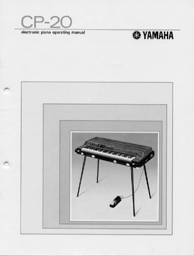 Yamaha CP-20 Electronic Piano Operating Manual - cover page