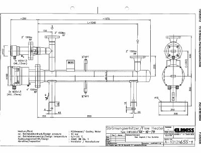 ELMESS DHF22B3/SE-10-T4 Flow Heater Data Sheet - cover page