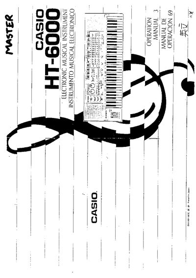 Casio HT-6000 User Manual - cover page