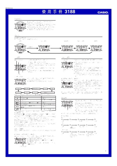 Casio 3188 User Manual - cover page