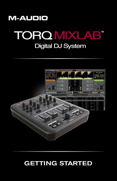 M-Audio Torq MixLab Getting Started Guide - cover page