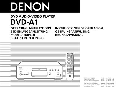 Denon DVD-A1 User Manual - cover page