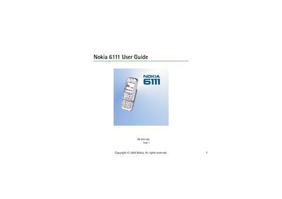 Nokia 6111 User Guide - cover page