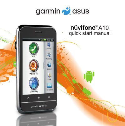 Garmin Nüvifone A10 Quick Start Guide
