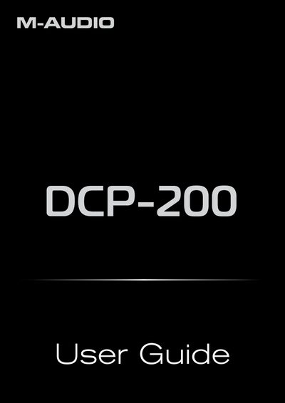 M-Audio DCP-200 Digital Console Piano User Guide - cover page
