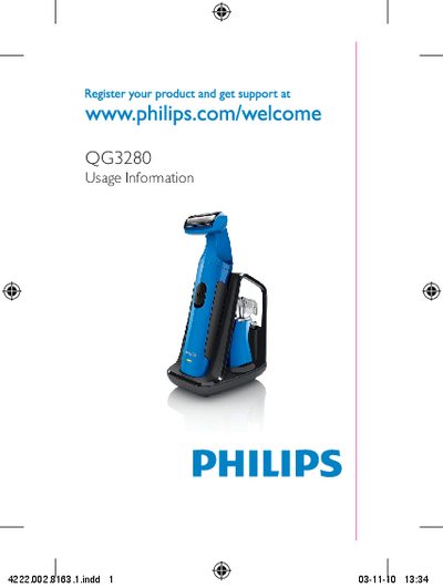 PHILIPS QG3280 user manual - cover page