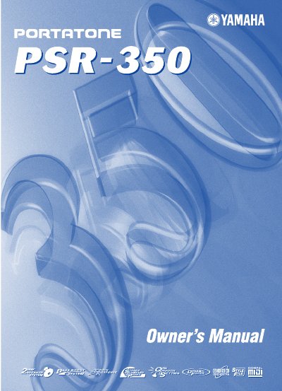 Yamaha PSR-350 PORTATONE User Manual - cover page