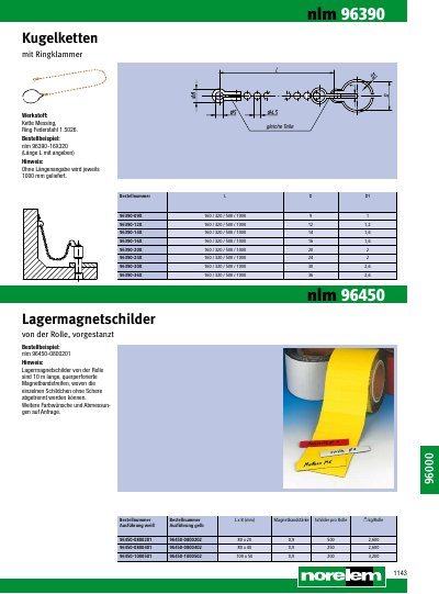 NORELEM 96390/96450 Technology Data Sheet - cover page