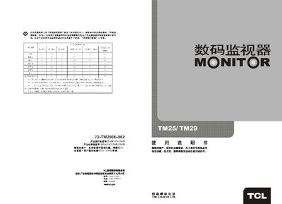 TCL TM25/TM29 User Manual - cover page