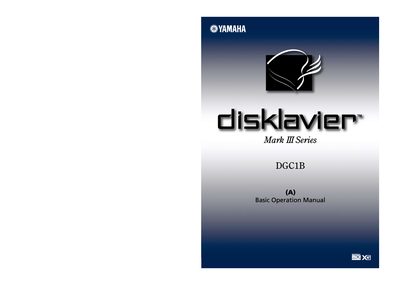Yamaha DGC1B Digital Grand Controller Owner's Manual