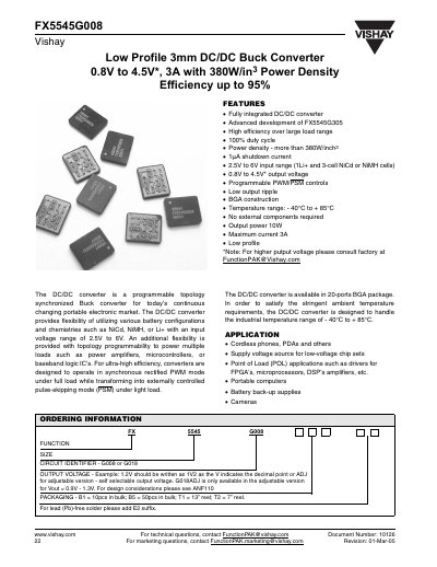 Vishay FX5545G008 Datasheet - cover page