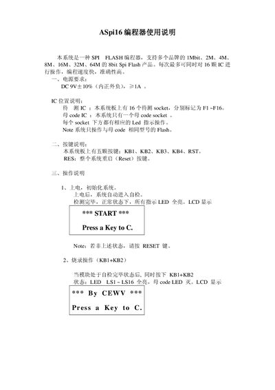 ASpi16 programming User Manual - cover page