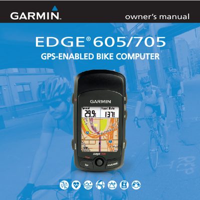Garmin Edge 605/705 Owner's Manual - cover page