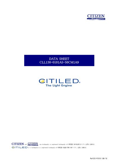 Citizen CLL130-0101A5-50CM1A9 LED Chip Datasheet - cover page
