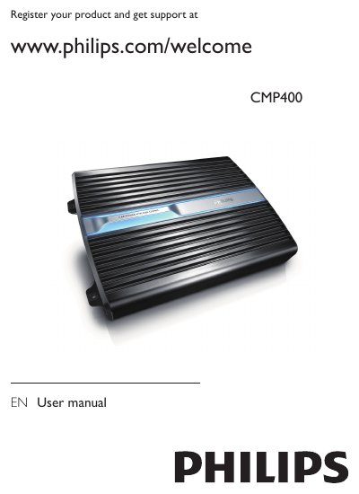 Philips CMP400 Car Power Amplifier User Manual