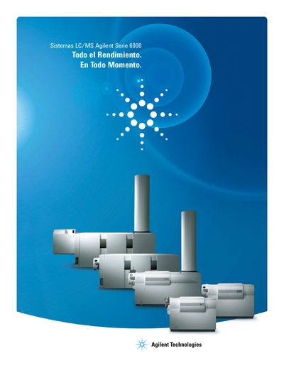Agilent 6000 Series LC/MS Systems Product Leaflet - cover page