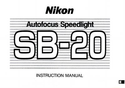 Nikon SB-20 Speedlight User Manual